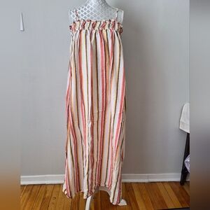 Papaya Multicolor Striped Maxi Skirt